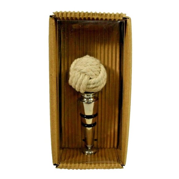ThirstyStone Cotton Rope Nautical Knot Decorative Wine Bottle Stopper New - Picture 1 of 2